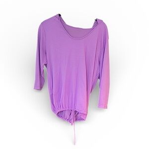 Blue Fish Crew Neck 3/4 Sleeve adjustable tie hoodie purple Size medium